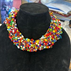 Multi color beaded necklace